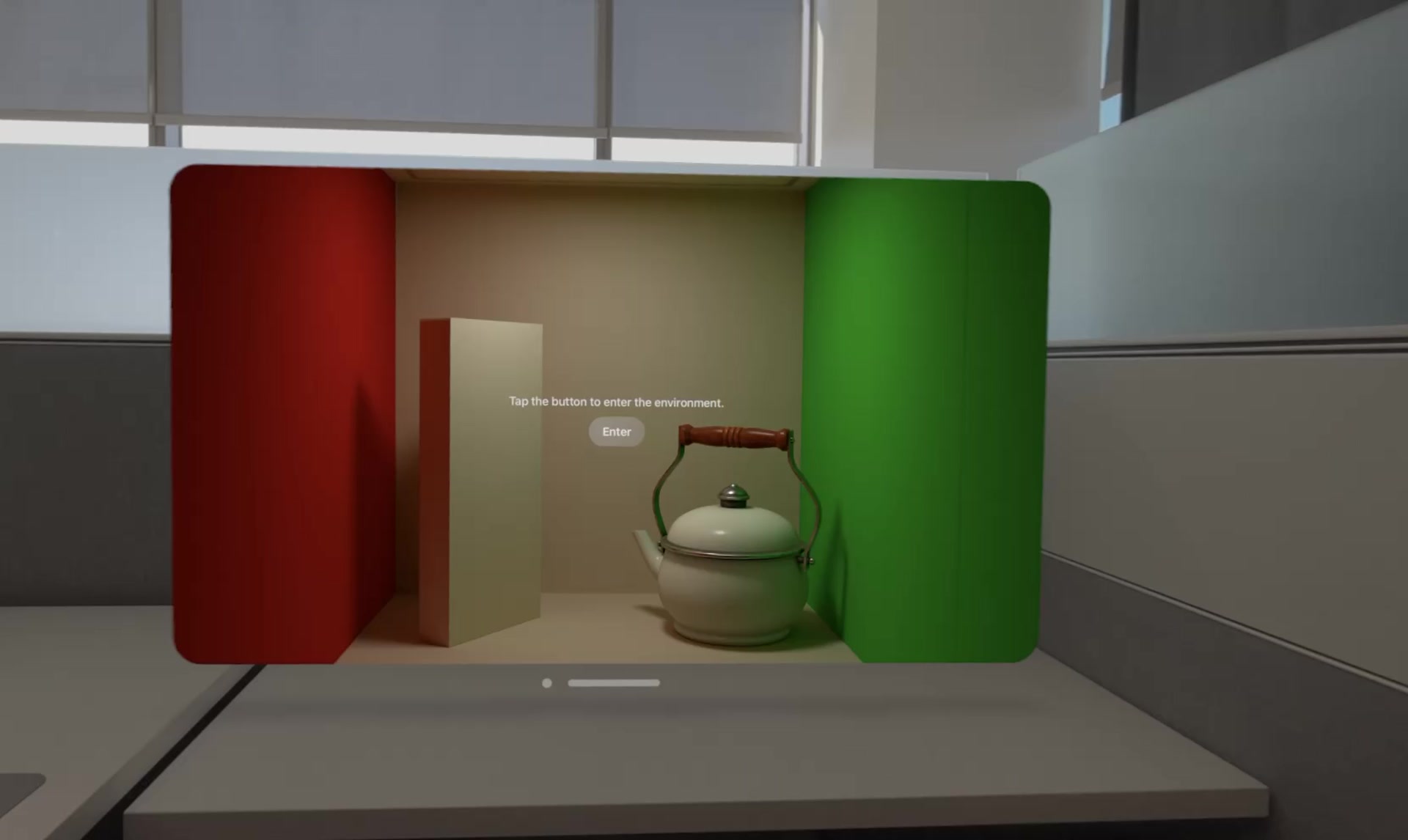 Displaying a 3D environment through a portal